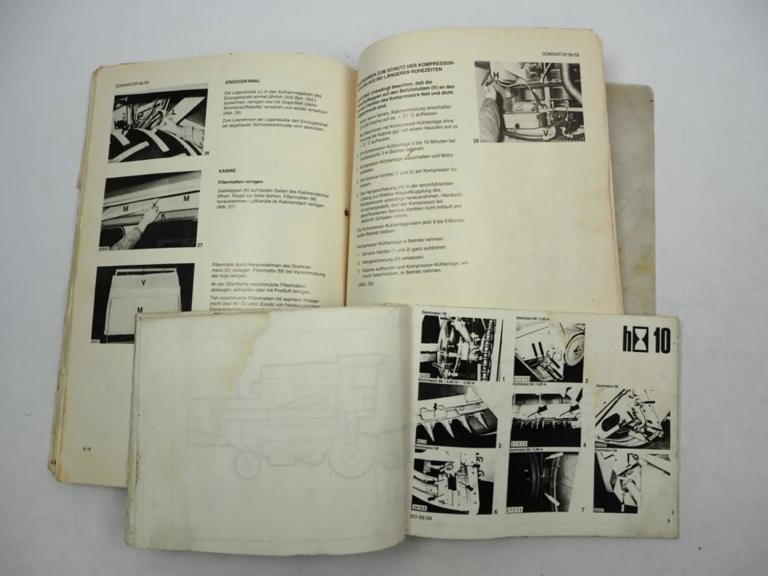 Claas Dominator 58 68 Mähdrescher Betriebsanleitung Bedienung Schaltplan 1983