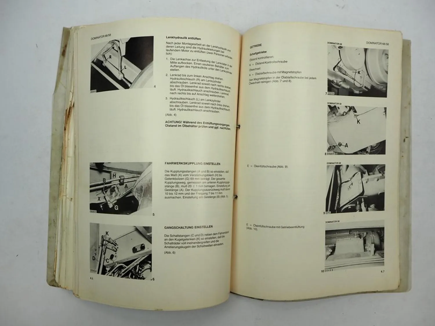 Claas Dominator 58 68 Mähdrescher Betriebsanleitung Wartung Schaltplan 1983