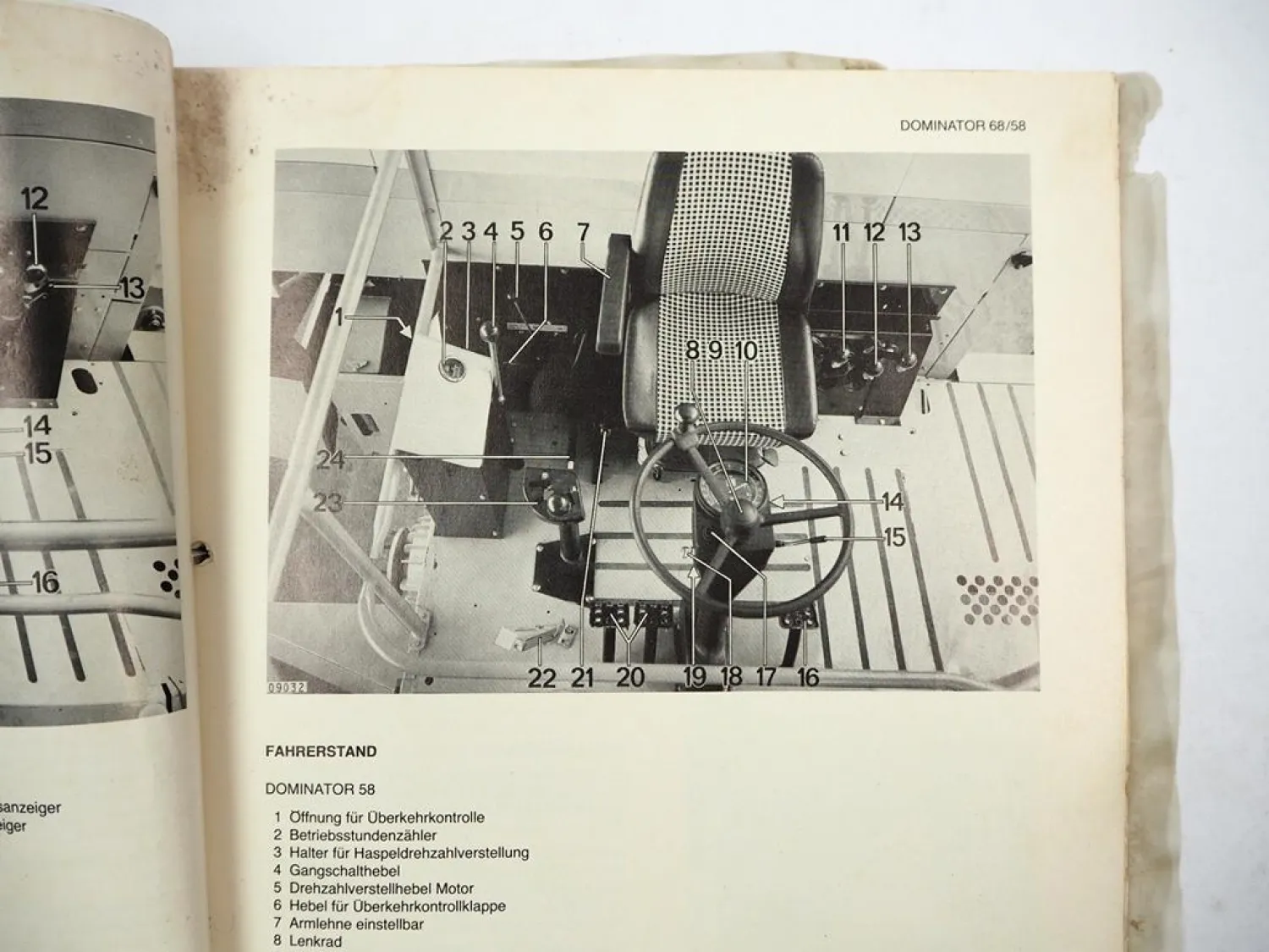 Claas Dominator 58 68 Mähdrescher Betriebsanleitung Wartung Schmierplan 1985