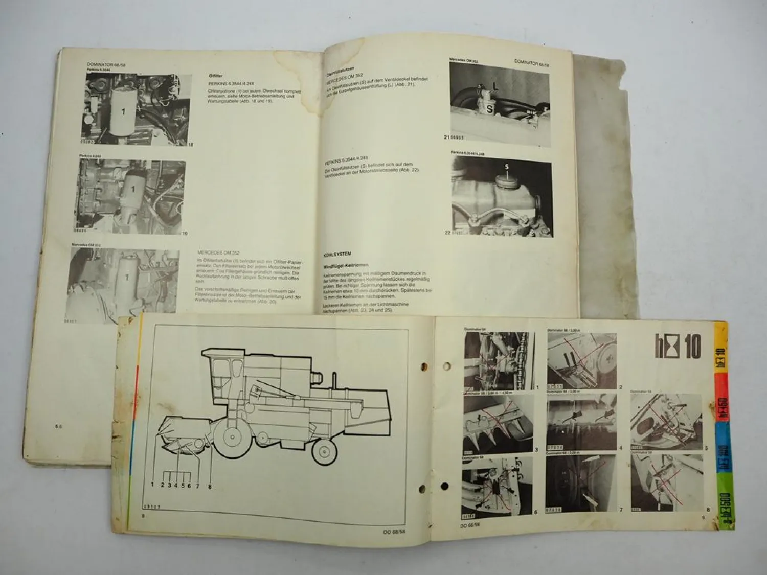 Claas Dominator 58 68 Mähdrescher Betriebsanleitung Wartung Schmierplan 1985