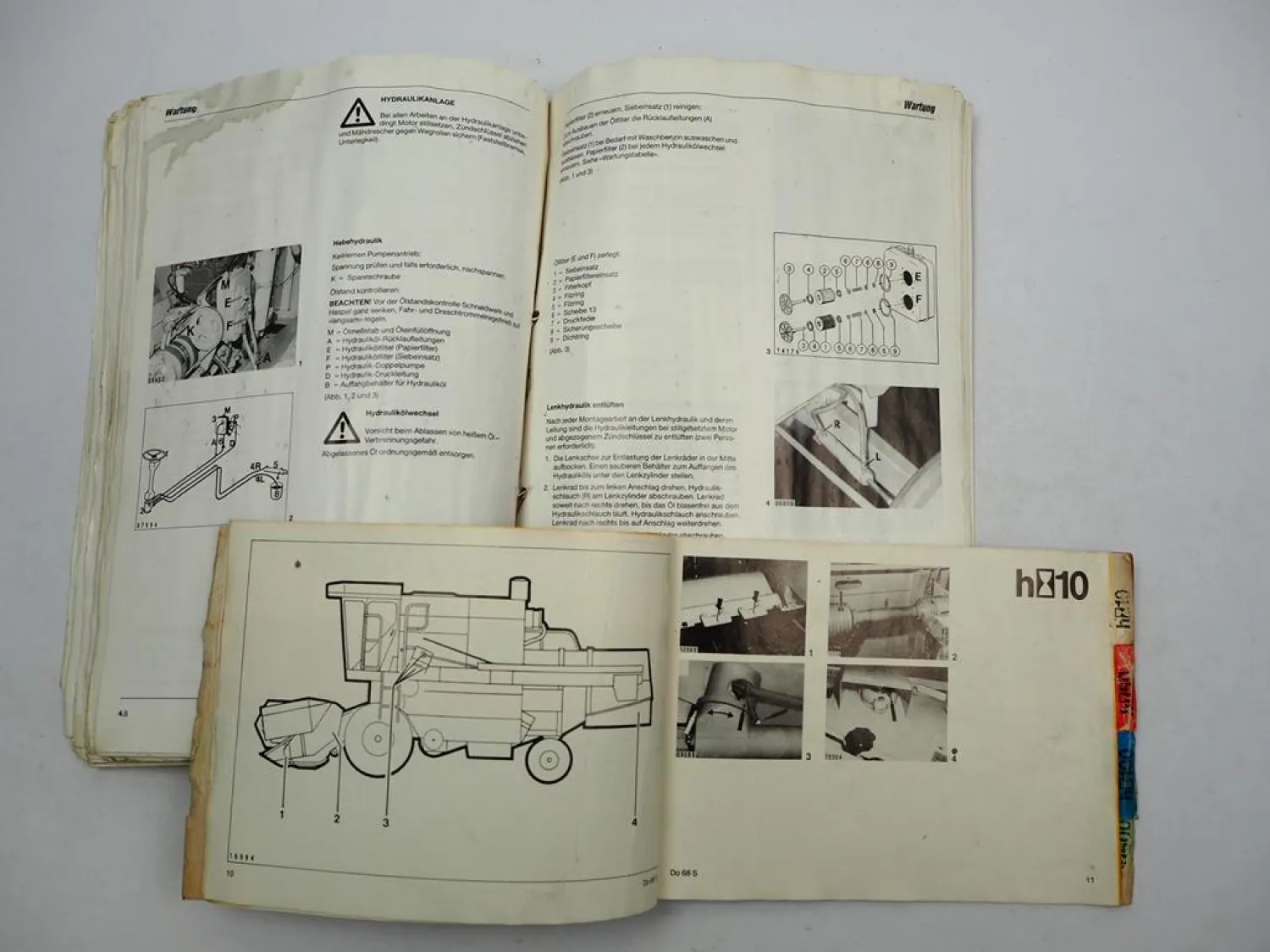 Claas Dominator 68S Mähdrescher Betriebsanleitung Wartung Schmierplan 1990