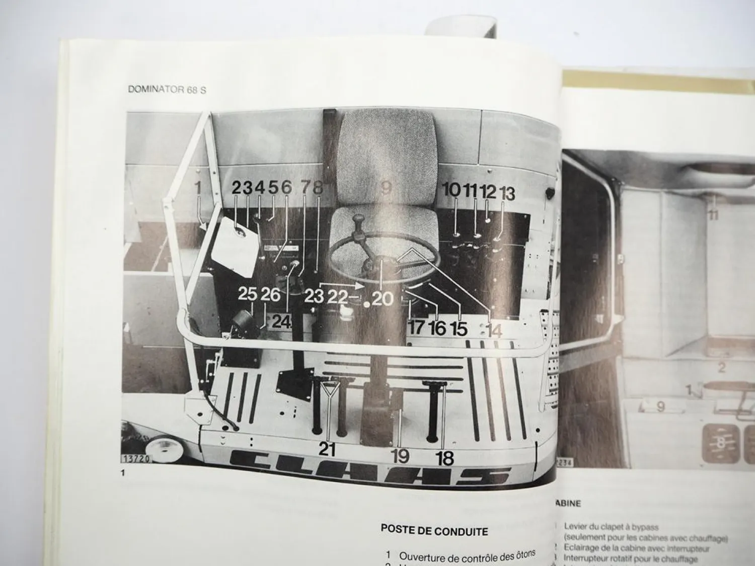 Claas Dominator 68S Notice d utilisation entretien Perkins 6.3544 Moteur 1987