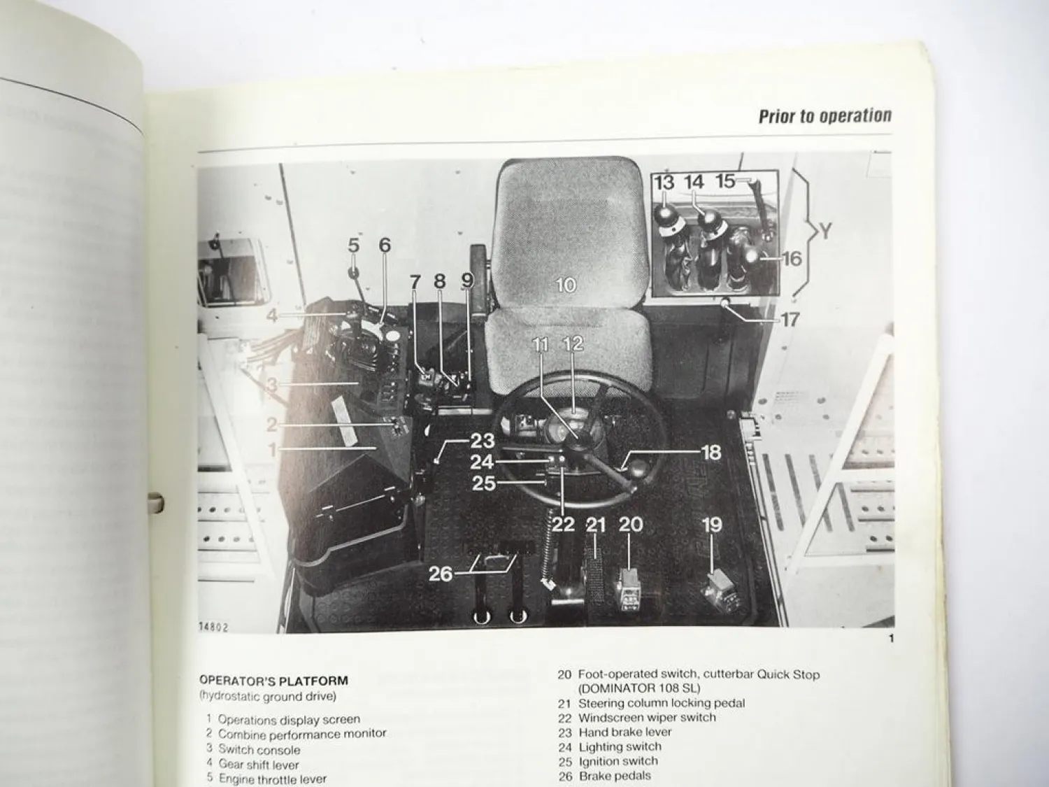 Claas Dominator 78 88 98 108 SL S Combine Operators Manual 1989 Englisch