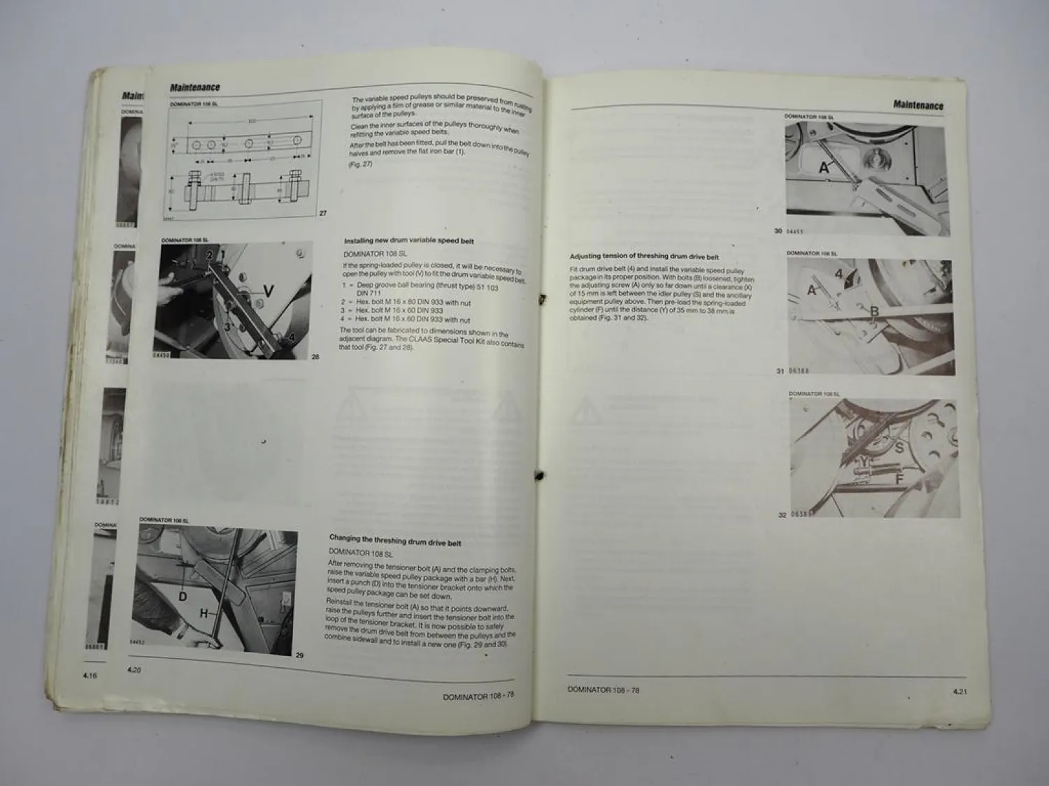 Claas Dominator 78 88 98 108 SL S Combine Operators Manual 1989 Englisch