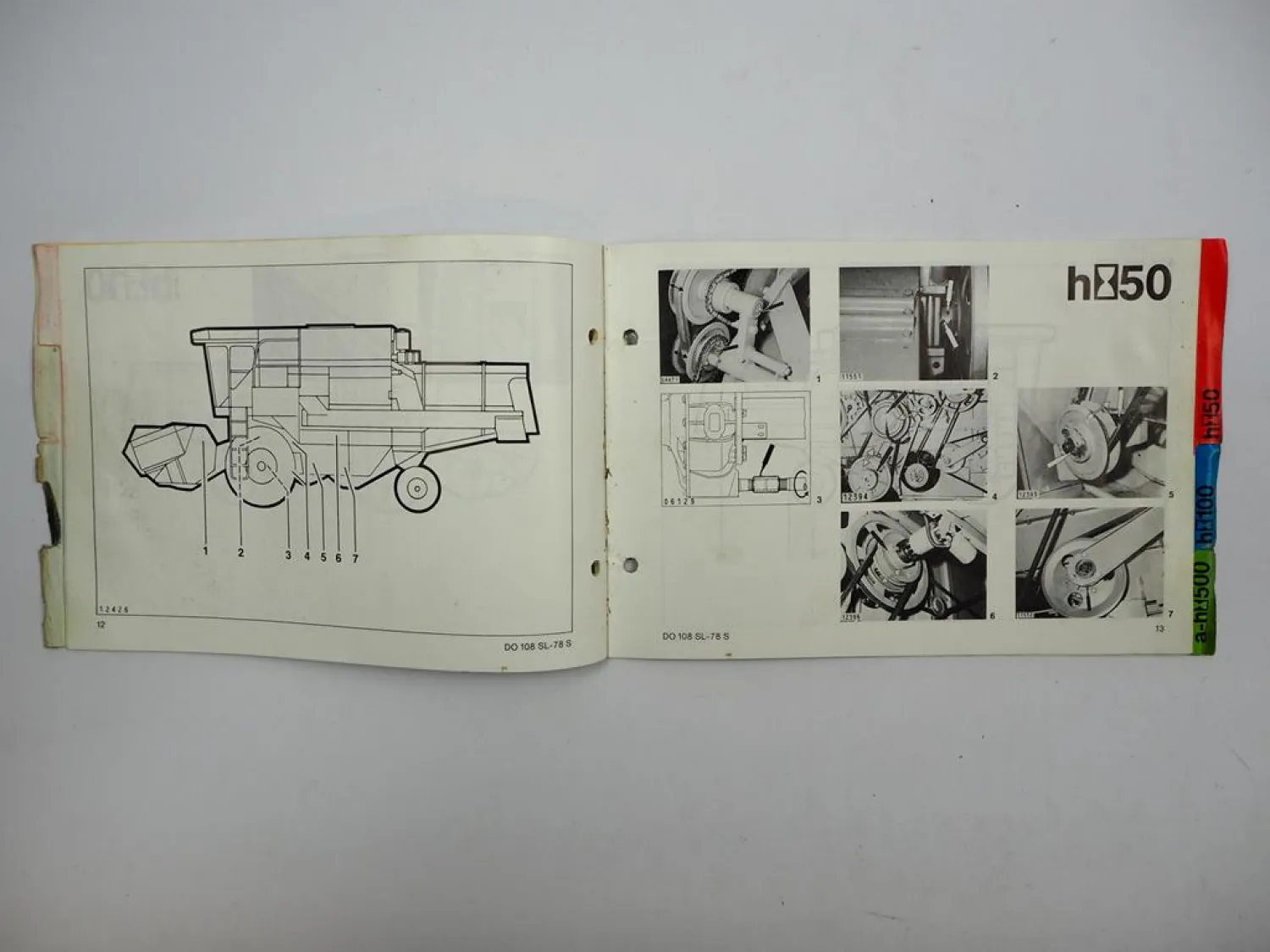 Claas Dominator 78 88 98 108 SL S Mähdrescher Schmierplan 1986