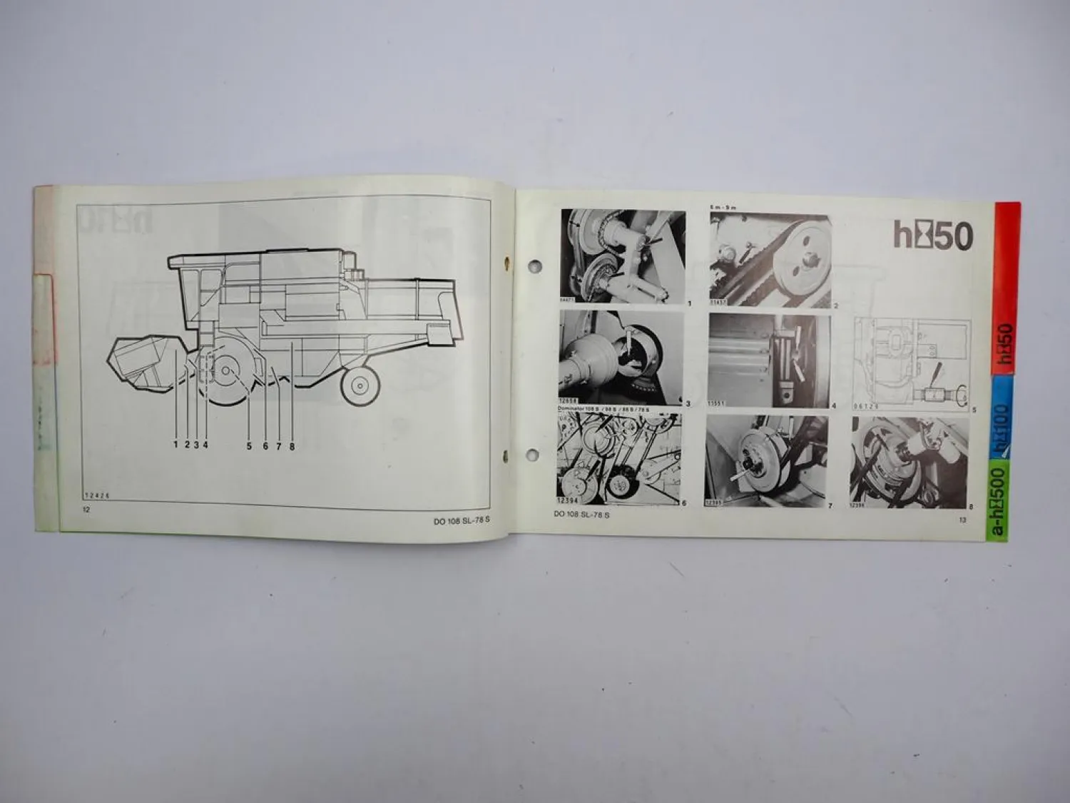 Claas Dominator 78 88 98 108 SL S Mähdrescher Schmierplan 1988