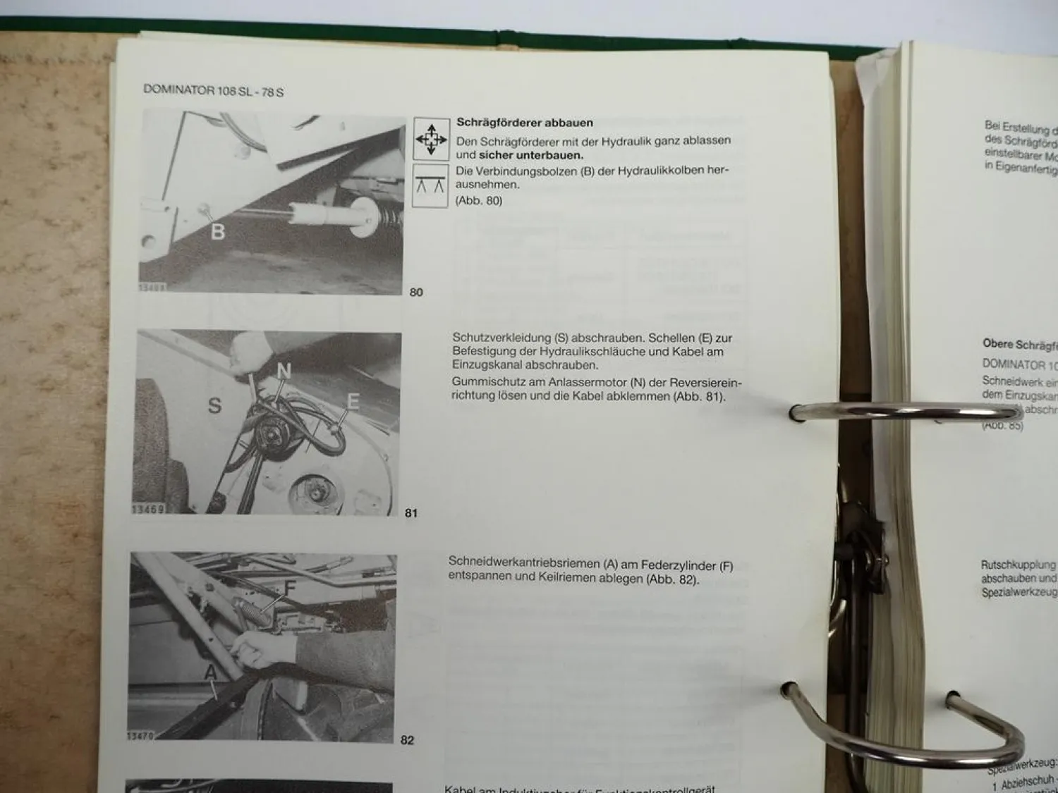 Claas Dominator 78 88 98 108 SL S Mähdrescher Werkstatthandbuch Reparatur 1992