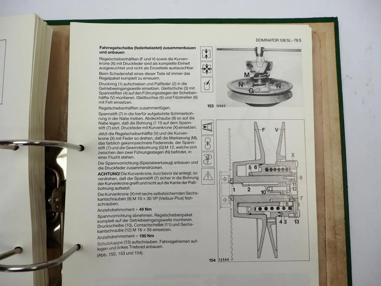 Claas Dominator 78 88 98 108 SL S Mähdrescher Werkstatthandbuch Reparatur 1992