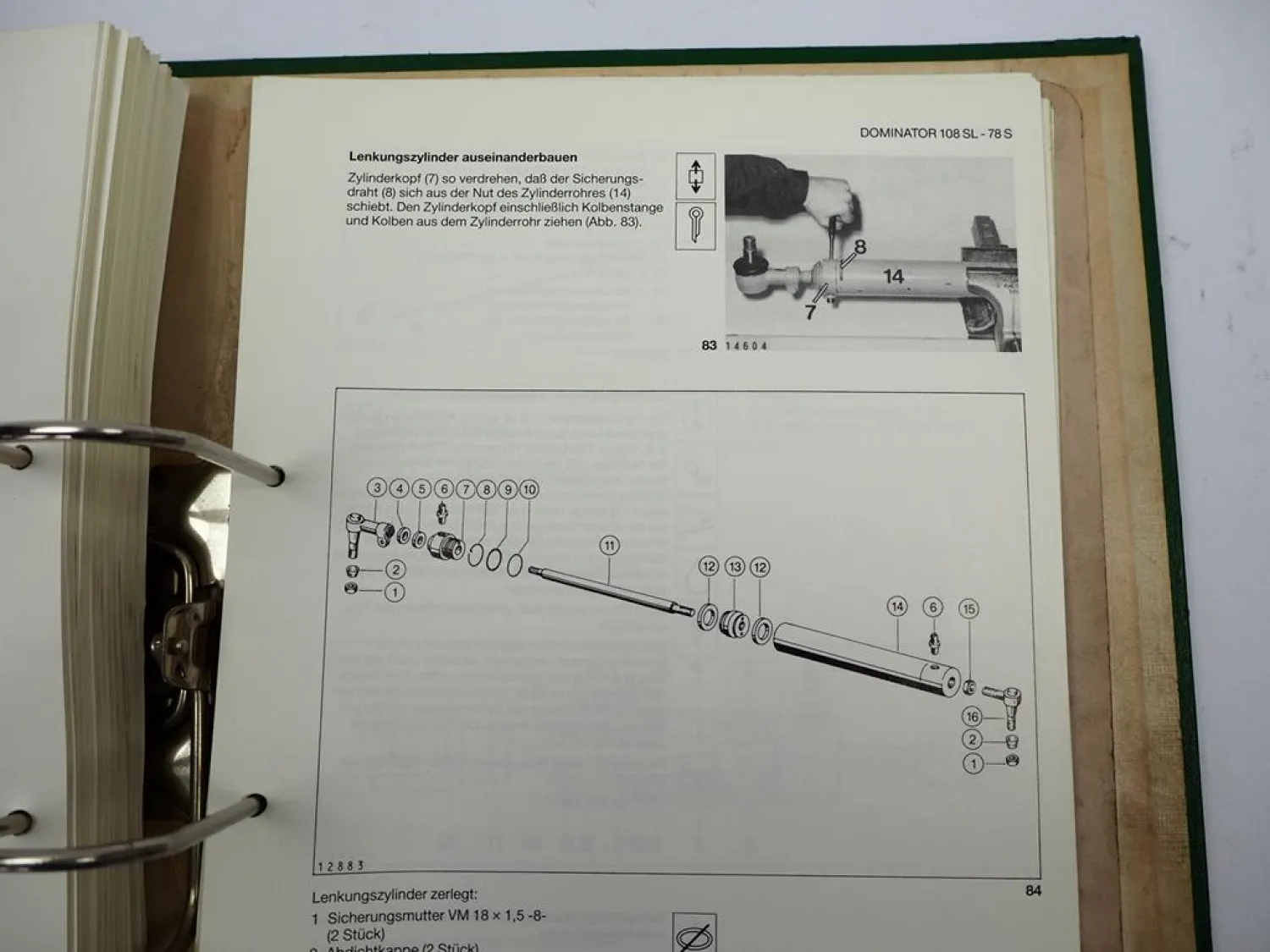 Claas Dominator 78 88 98 108 SL S Mähdrescher Werkstatthandbuch Reparatur 1992