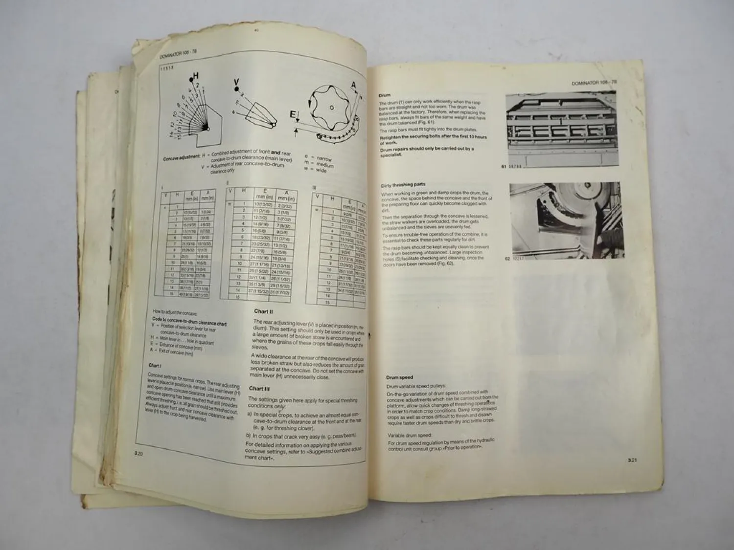 Claas Dominator 78 88 98 108 SL S Operators Manual Maintenance 1986 engl.