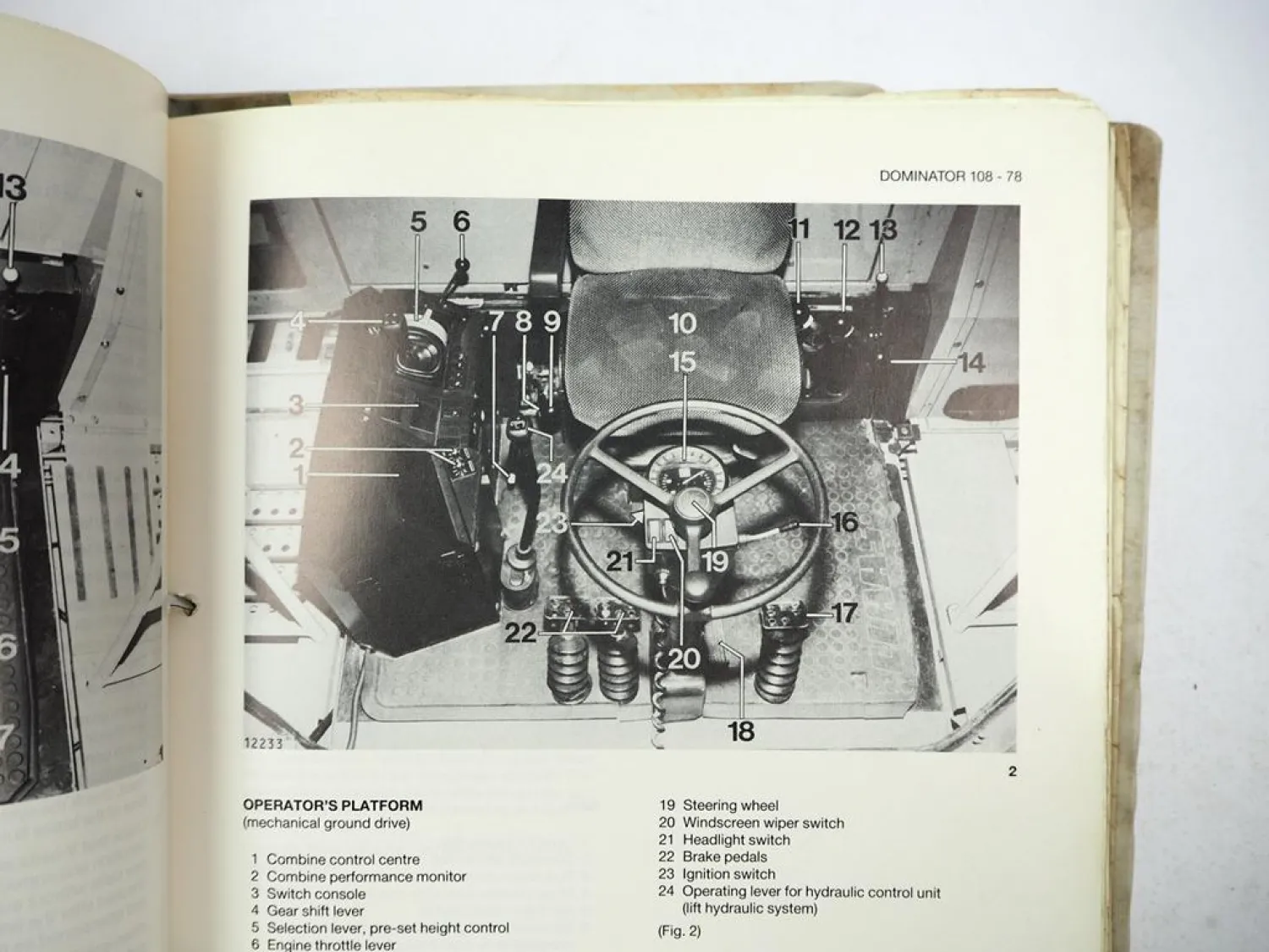 Claas Dominator 78 88 98 108 SL S Operators Manual Maintenance Lubrication 1986