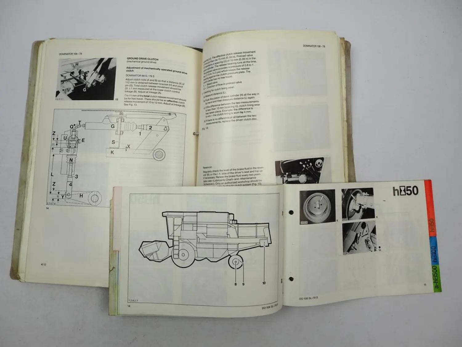 Claas Dominator 78 88 98 108 SL S Operators Manual Maintenance Lubrication 1986