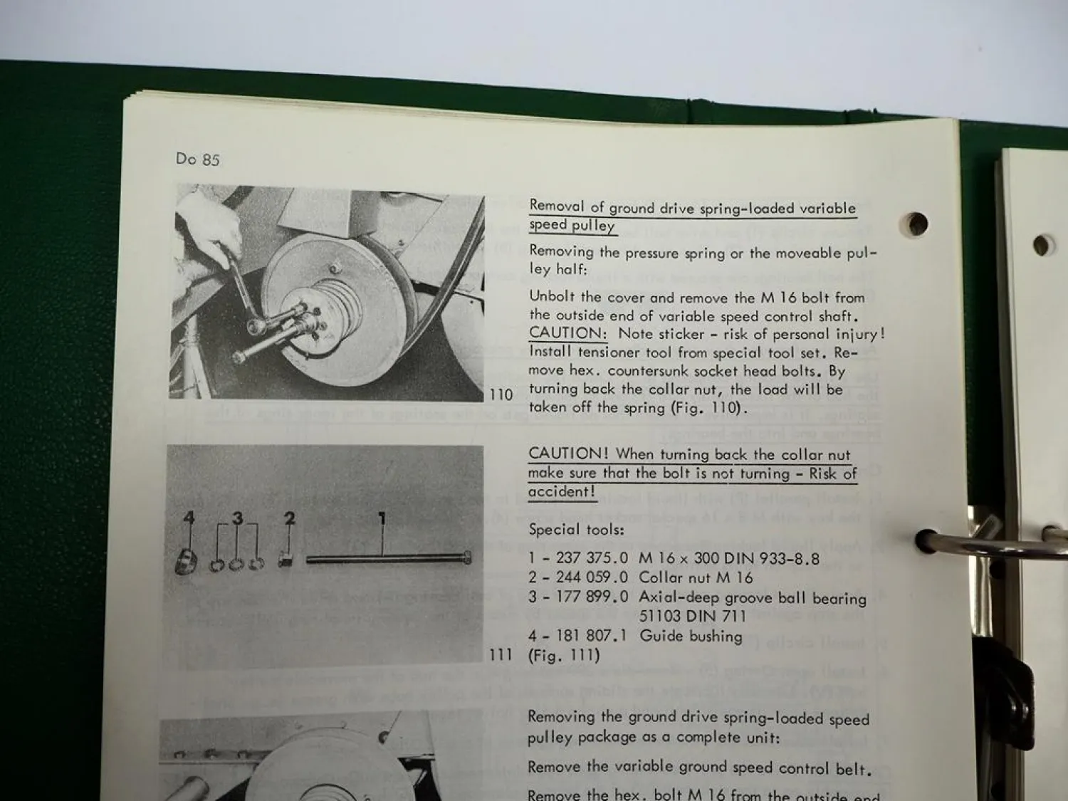 Claas Dominator 85 Combine Repair Service Manual 1978 Englisch