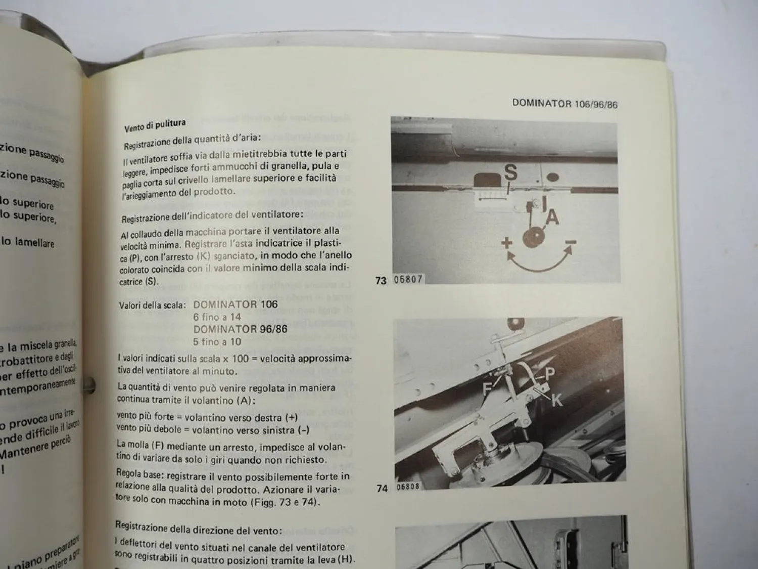 Claas Dominator 86 96 106 Libretto di uso e manutenzione1985 Italienisch