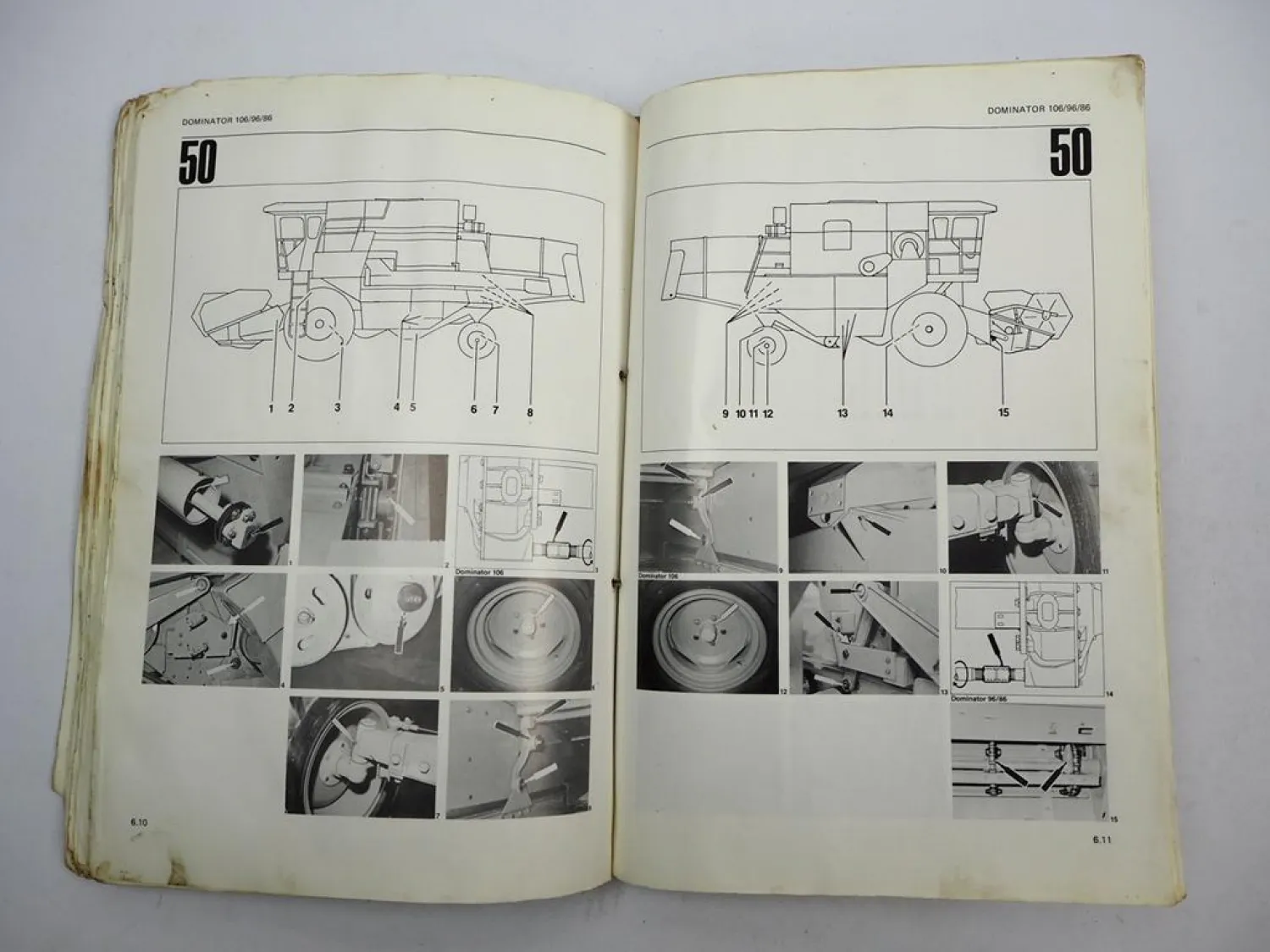 Claas Dominator 86 96 106 Operators Manual Maintenance Wiring Diagram 1981 engl.