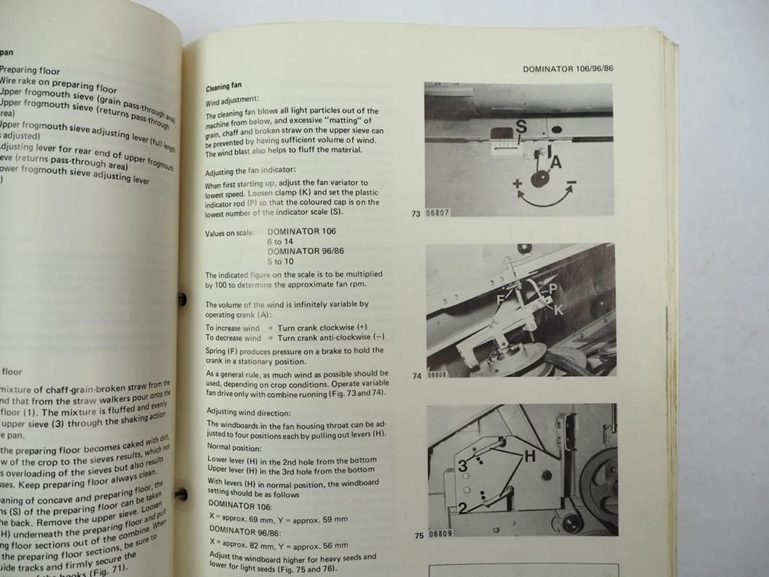 Claas Dominator 86 96 106 Operators Manual Maintenance Wiring Diagram 1984 engl.