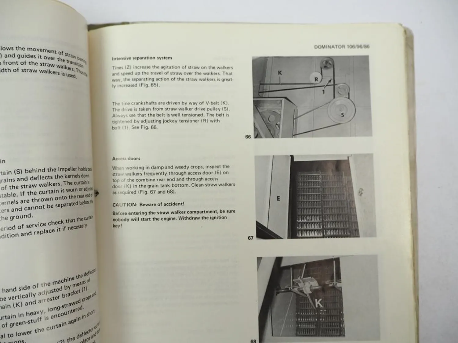Claas Dominator 86 96 106 Operators Manual Maintenance Wiring Diagram engl. 1983