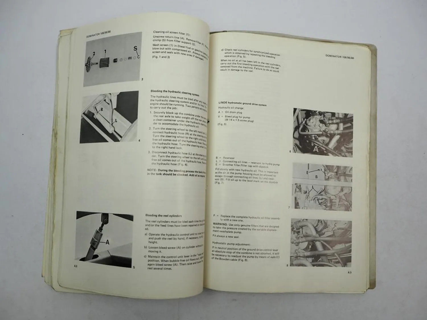 Claas Dominator 86 96 106 Operators Manual Maintenance Wiring Diagram engl. 1983