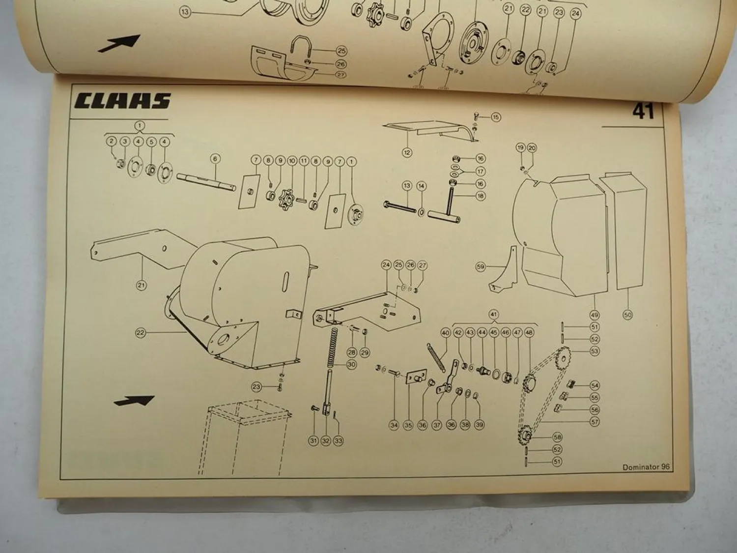 Claas Dominator 96 Operators Manual Supplement Spare Parts List 1985/81