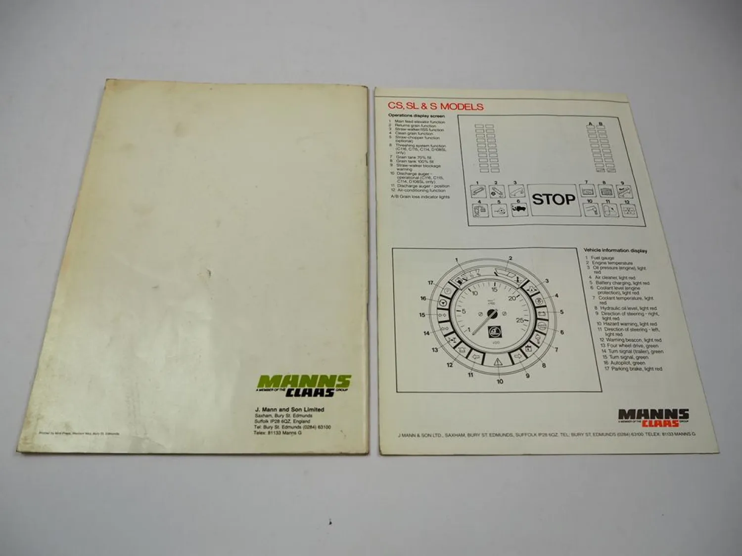 Claas Dominator and Commandor Combine Operation Course Manns Training