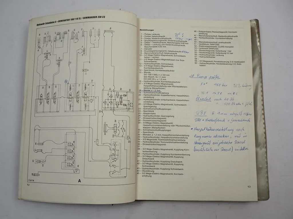 Claas Dominator Commandor Mähdrescher Hydraulik Elektrik Werkstatthandbuch 1993