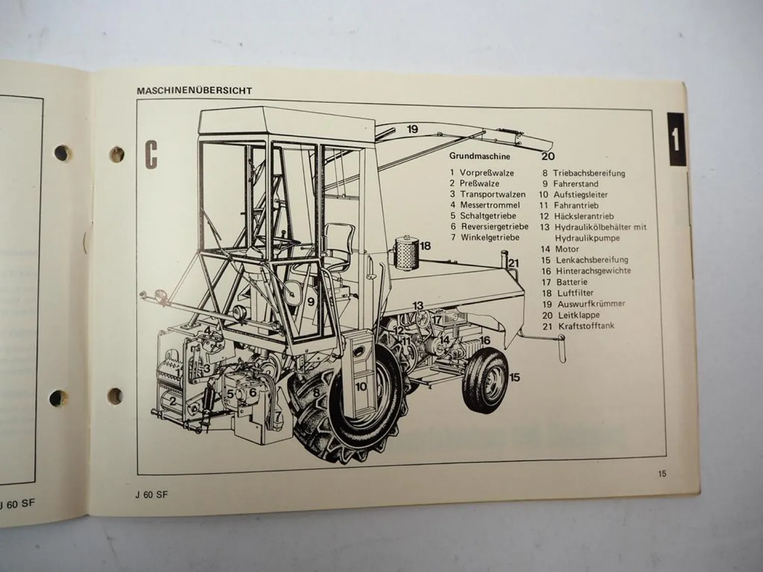 Claas Jaguar 60 SF Feldhäcksler Betriebsanleitung Ersatzteilliste 1973/74