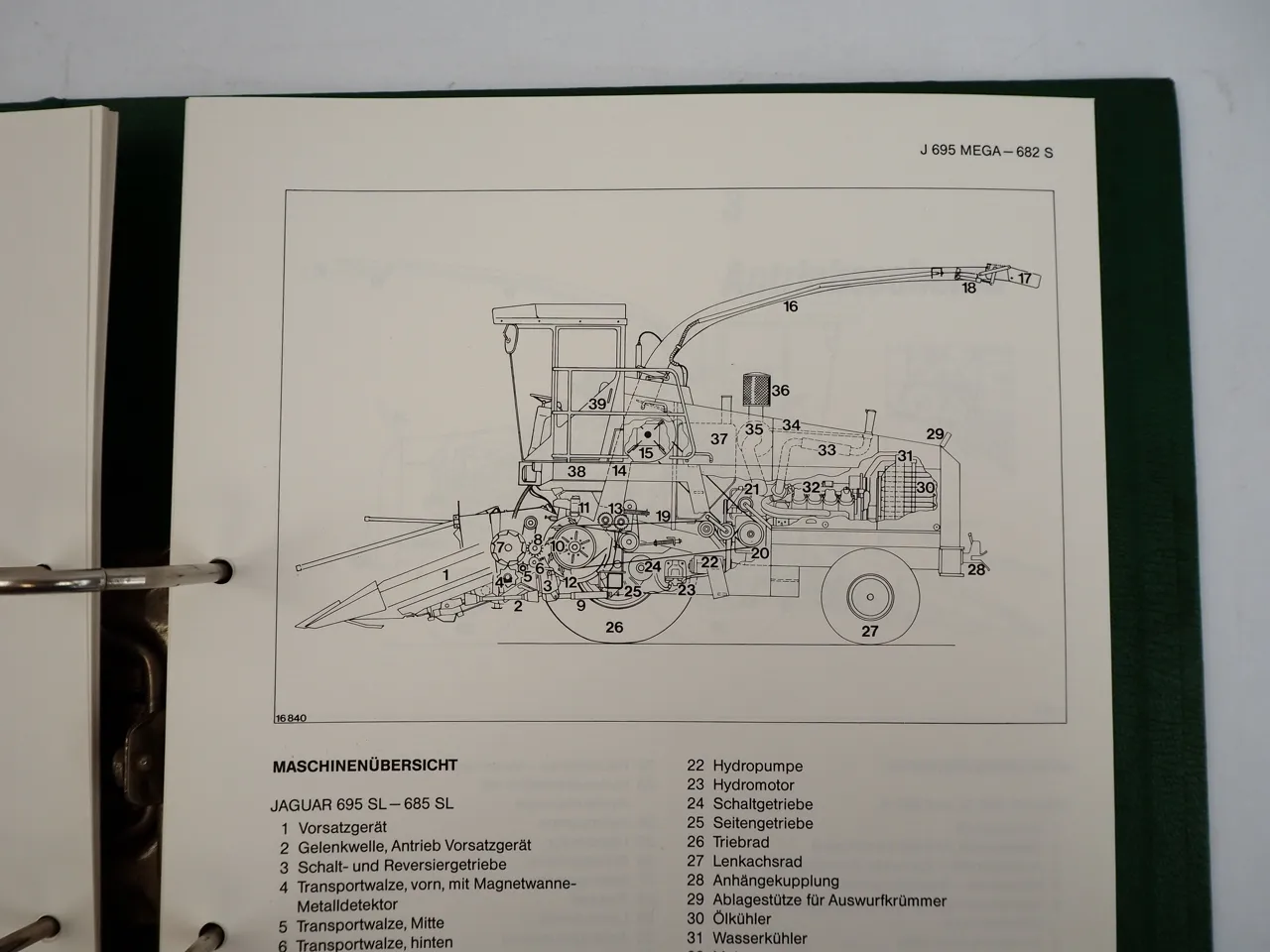 Claas Jaguar 682S 682SL 685SL 690SL 695SL Feldhäcksler Werkstatthandbuch 1991
