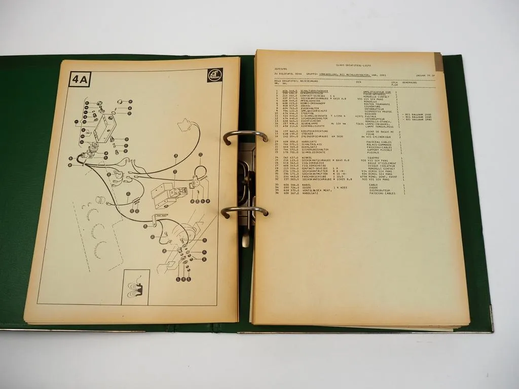 Claas Jaguar 70 SF Feldhäcksler Ersatzteilliste Spare Parts List 1981