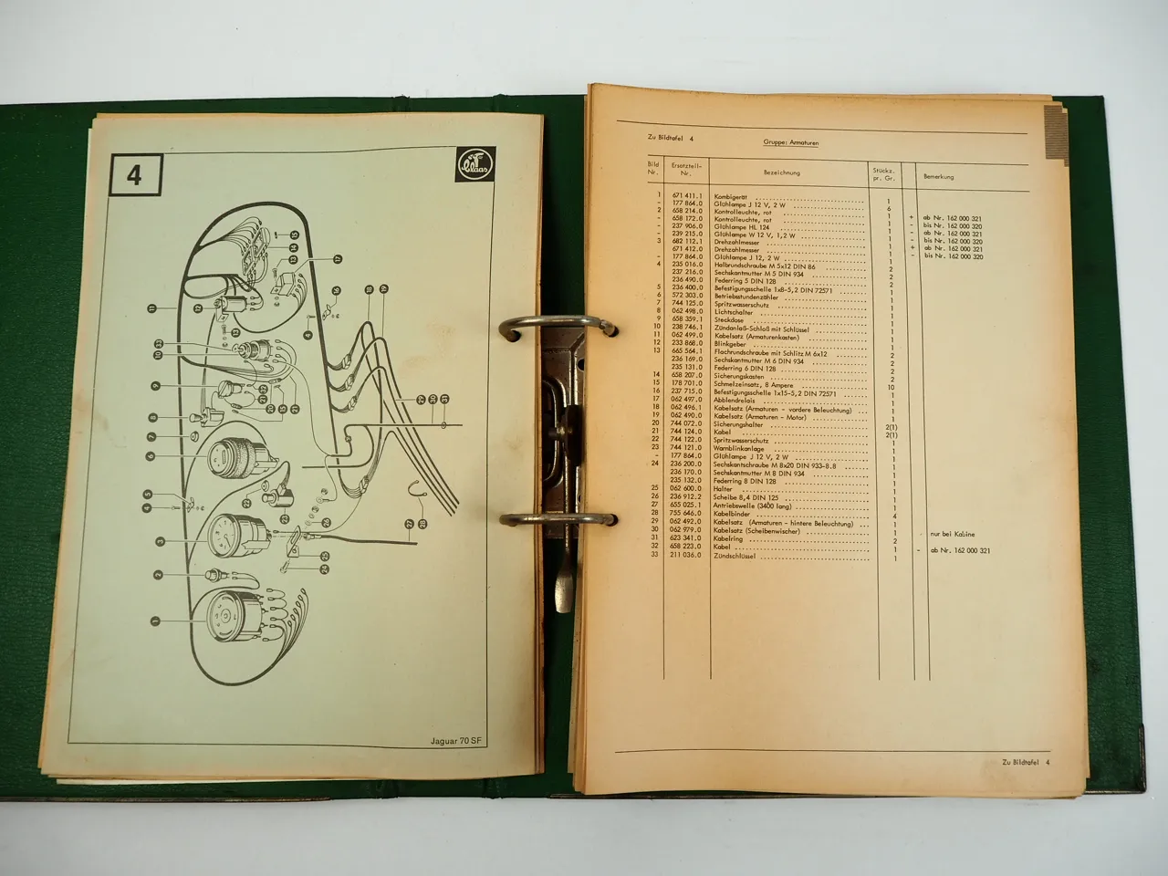 Claas Jaguar 70SF Feldhäcksler Ersatzteilliste Spare Parts List 1979