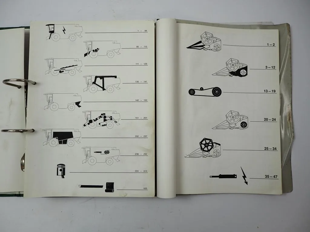 Claas Lexion 405 410 Mähdrescher + Schneidwerk Ersatzteilliste Parts List 1997