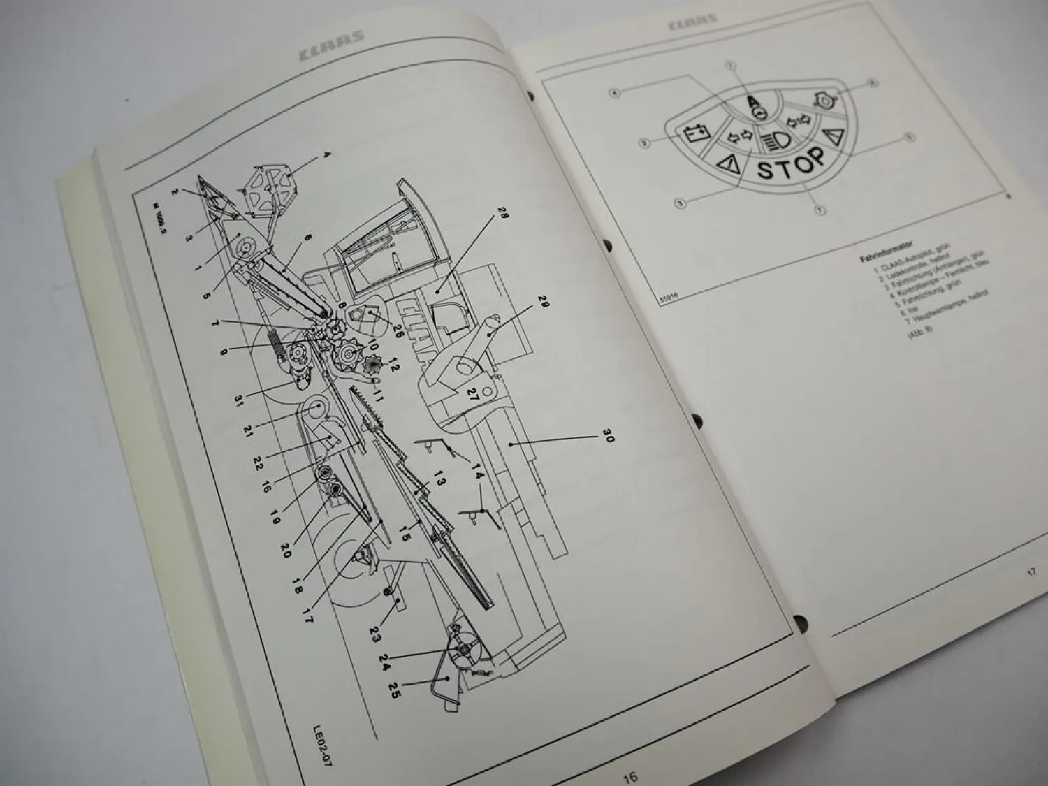 Claas Lexion 510 - 560 580 Fahrertraining Mähdrescher Betriebsanleitung 2006