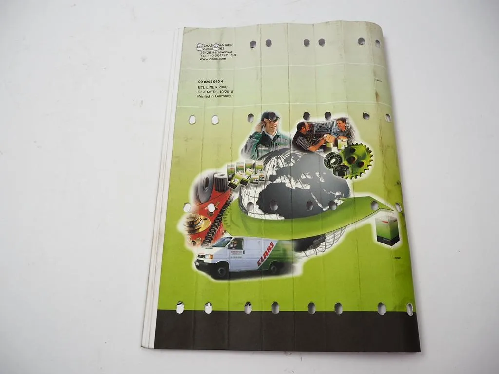 Claas Liner 2900 Kreiselschwader Ersatzteilliste Spare Parts List 2010