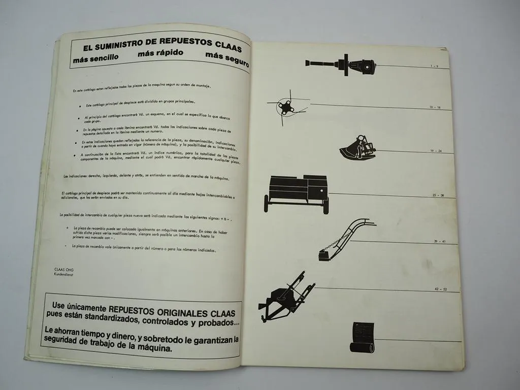 Claas Markant 41 Hochdruckpresse Ersatzteilliste Spare Parts List 1985