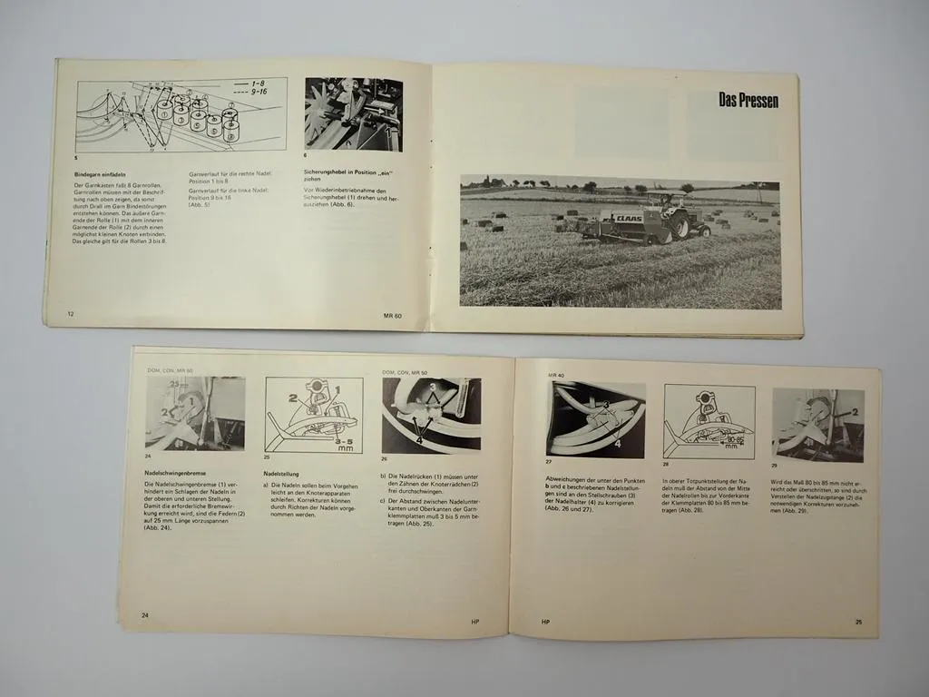 Claas Markant 60 Hochdruckpresse Betriebsanleitung Wartung Einstellung 1974/76