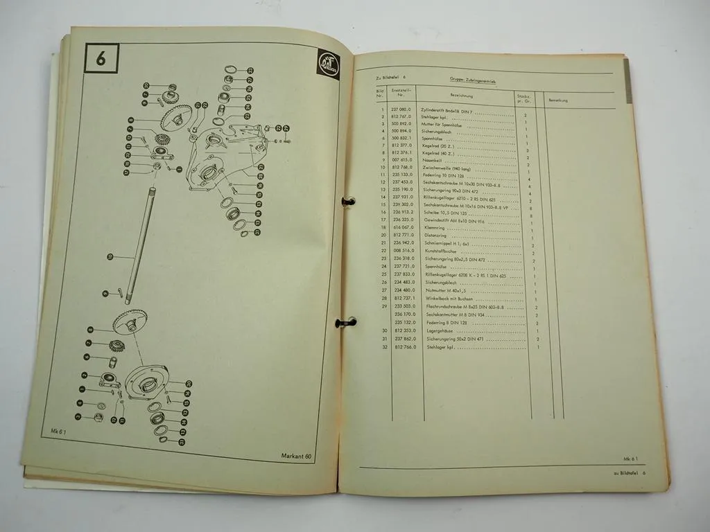 Claas Markant 60 Presse Ersatzteilliste Ersatzteilkatalog 1982