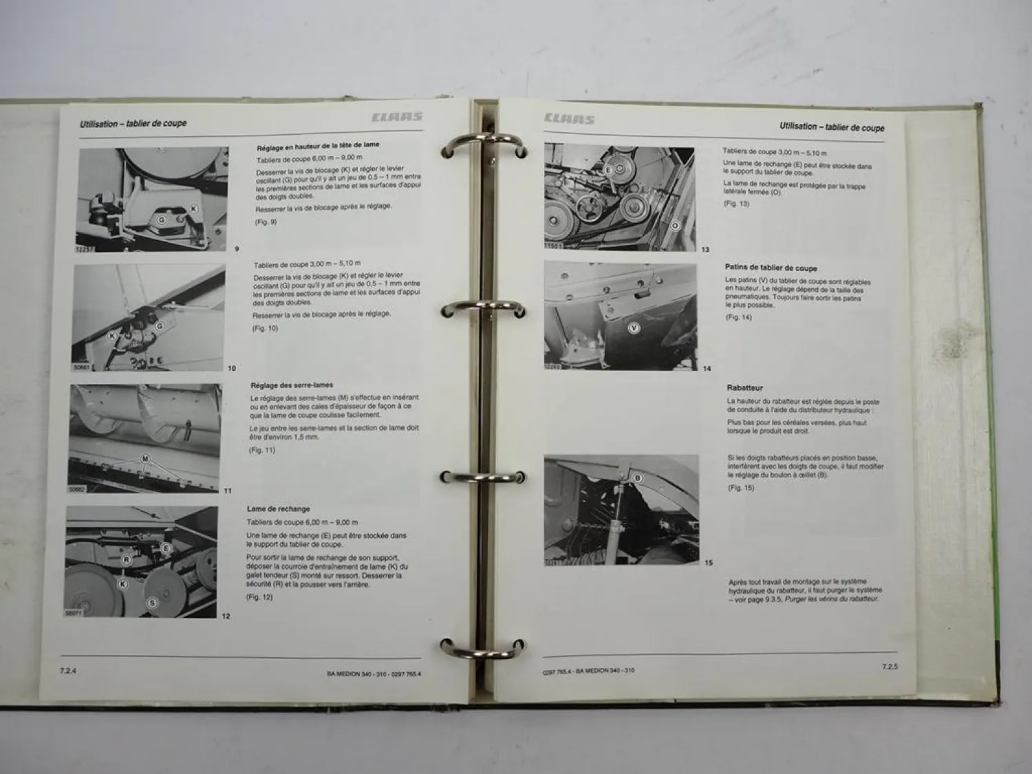 Claas Medion 310 320 330 340 Notice dutilisation entretien 2004 Französisch