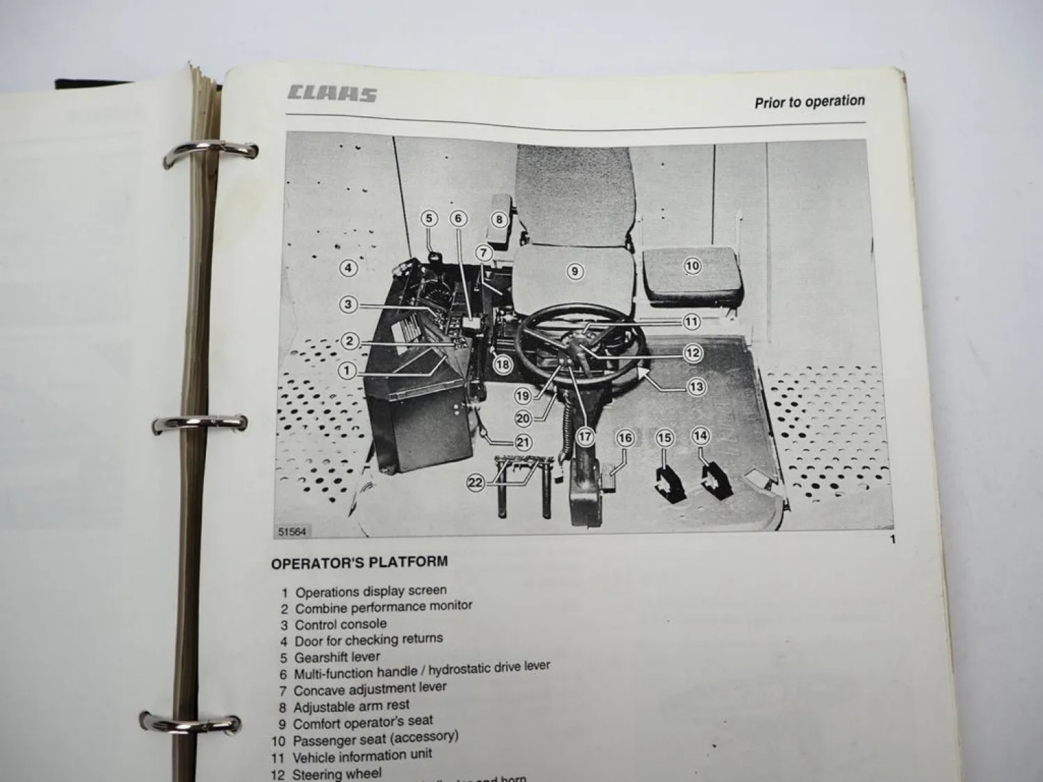 Claas Mega 350 360 Combine Harvester Operators Manual 2004 Englisch