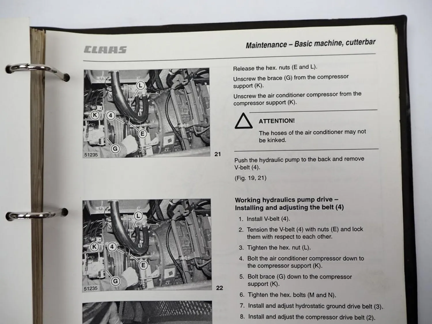 Claas Mega 350 360 Combine Harvester Operators Manual 2004 Englisch