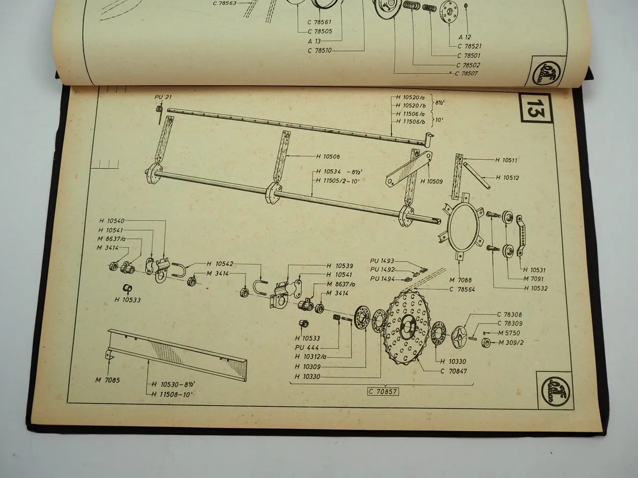 Claas Mercur Mähdrescher Ersatzteil Bildkatalog Ersatzteilliste 1964
