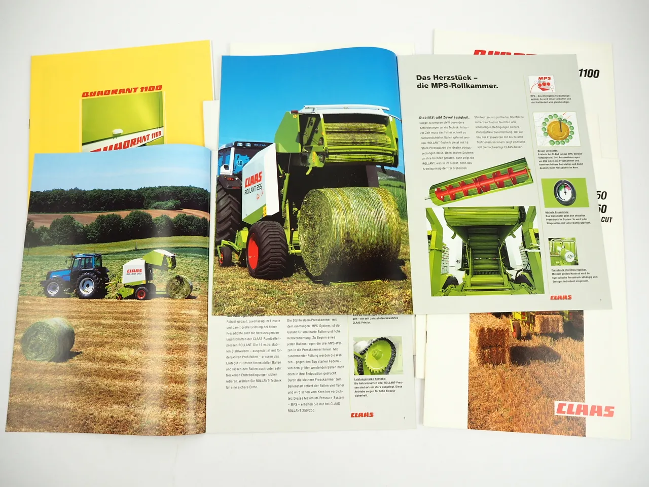 Claas Rollant Quadrant Variant 8x Prospekt Presse 1993 - 2002