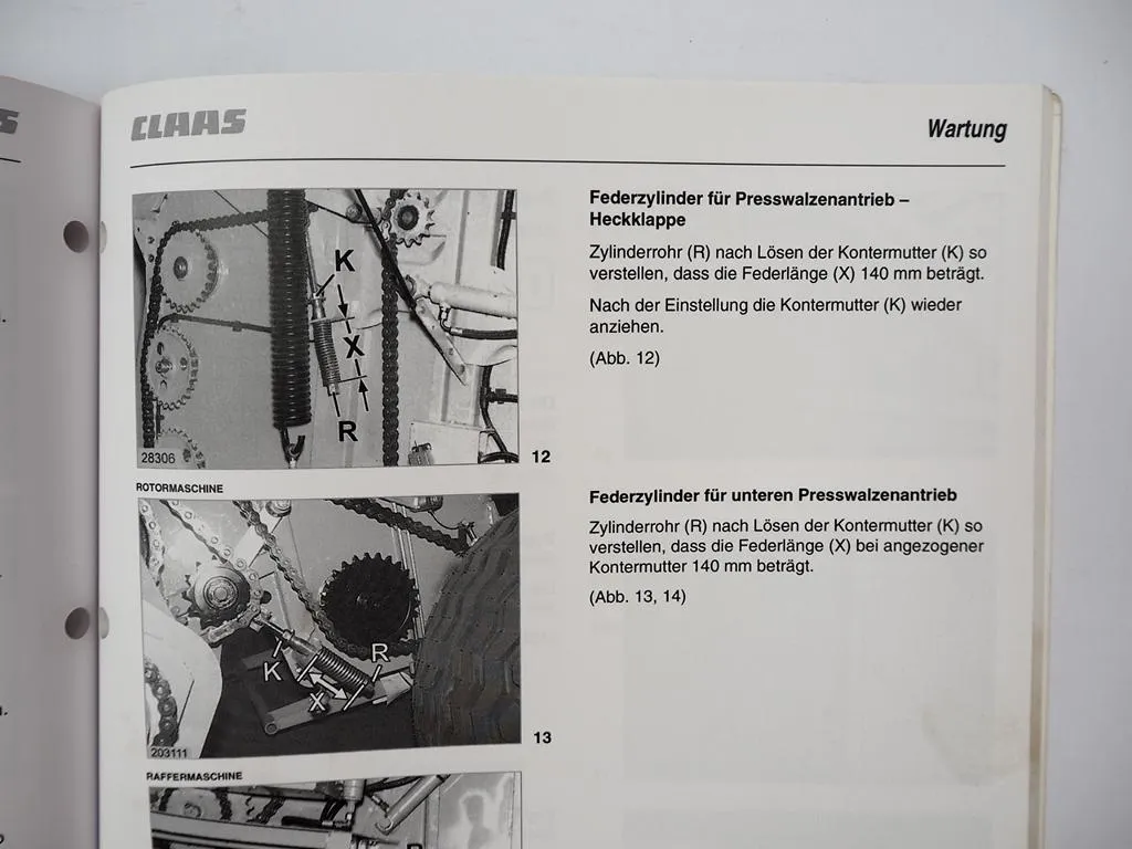 Claas Rollant 240 250 254 255 Roto Cut Rundballen Presse Betriebsanleitung 2006