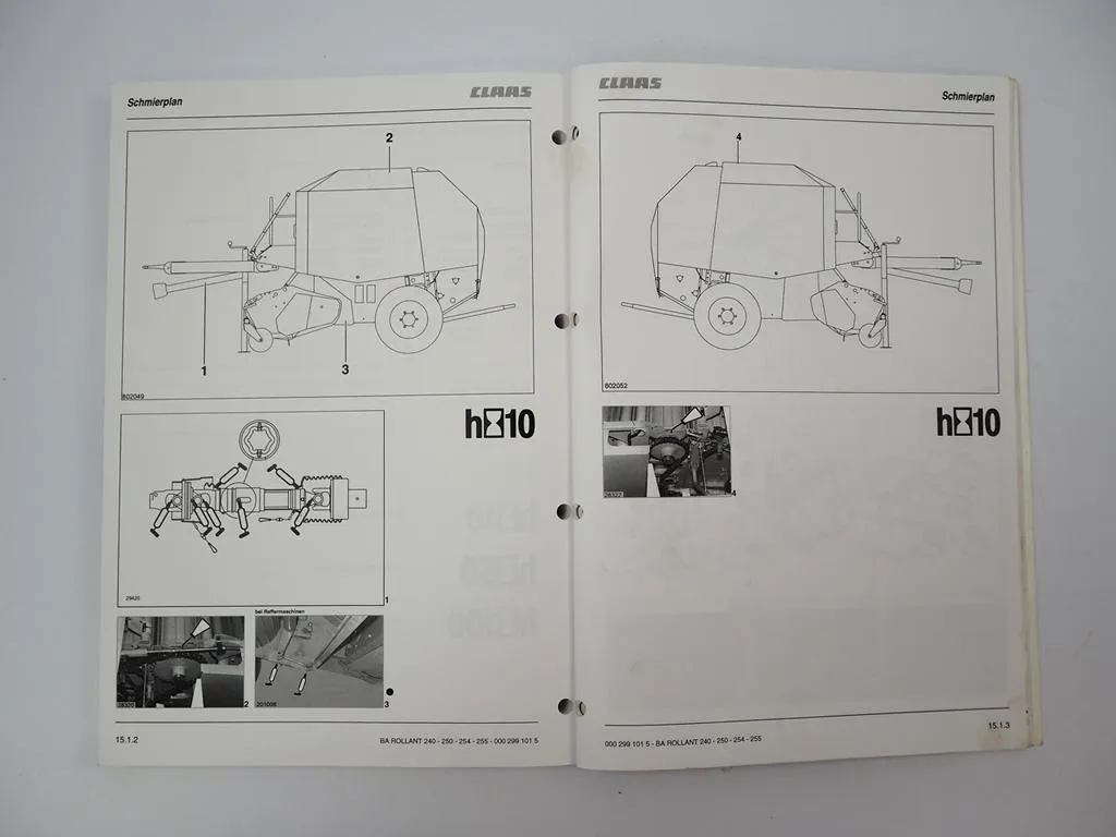 Claas Rollant 240 250 254 255 Roto Cut Rundballen Presse Betriebsanleitung 2006