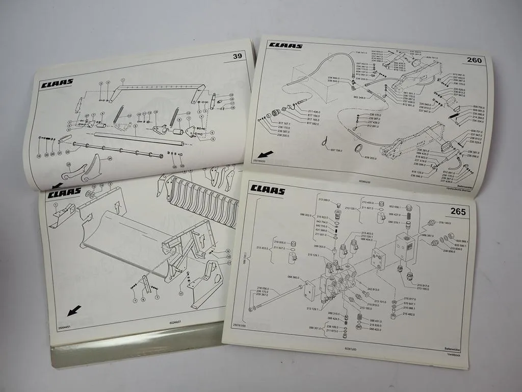 Claas Rollant 250 Roto Cut Uniwrap Ballenpresse Betriebsanleitung Ersatzteilliste