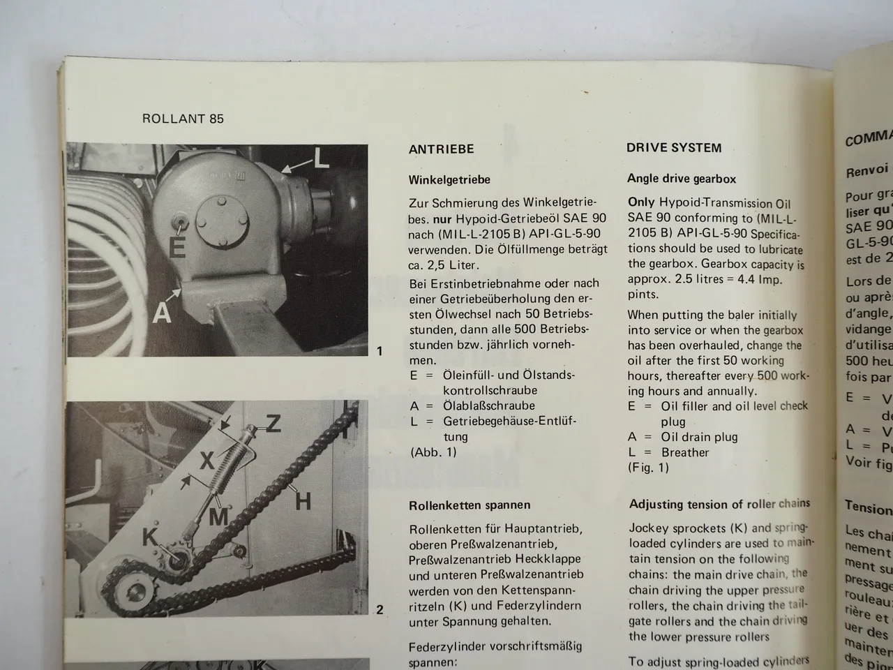Claas Rollant 85 Rollenpresse Betriebsanleitung Operators Manual 1980
