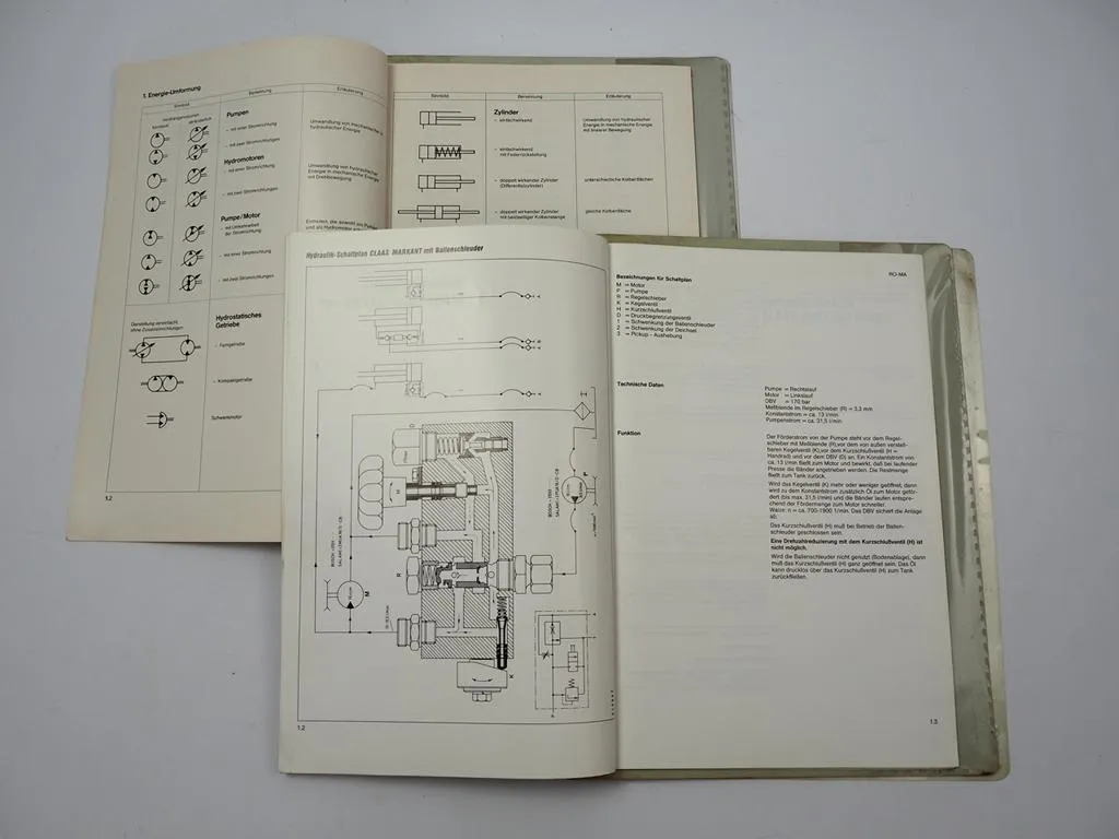 Claas Rollant Markant Quadrant Presse Hydraulik Elektrik Schaltplan 1990/91