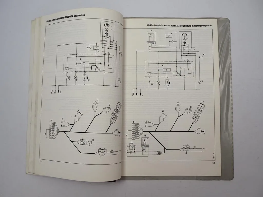 Claas Rollant Markant Quadrant Presse Hydraulik Elektrik Schaltplan 1996