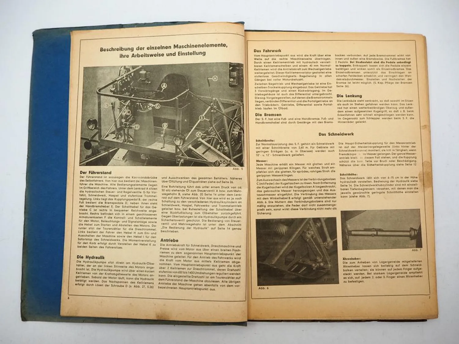 Claas SFB selbstfahrender Mähdrescher Betriebsanleitung Ersatzteilliste 11/1968