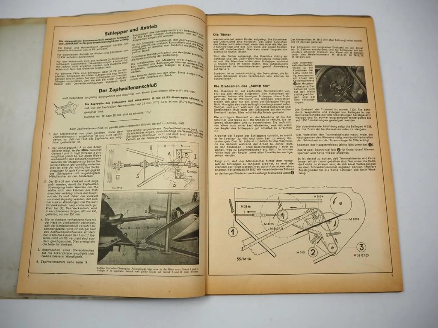 Claas Super 500 Strohpresse für Schlepperanbau Betriebsanleitung Ersatzteilliste
