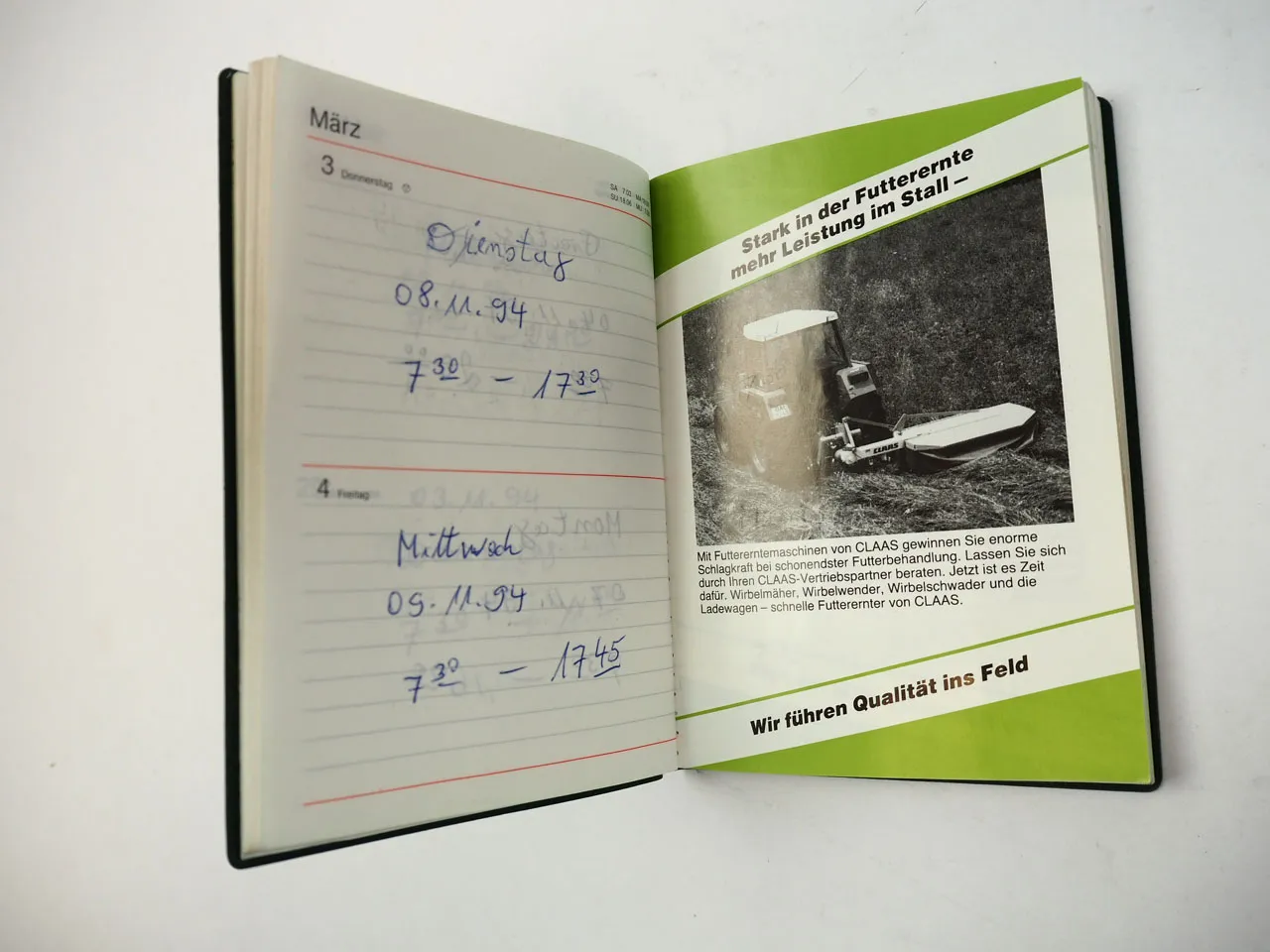 Claas Taschenkalender 1988