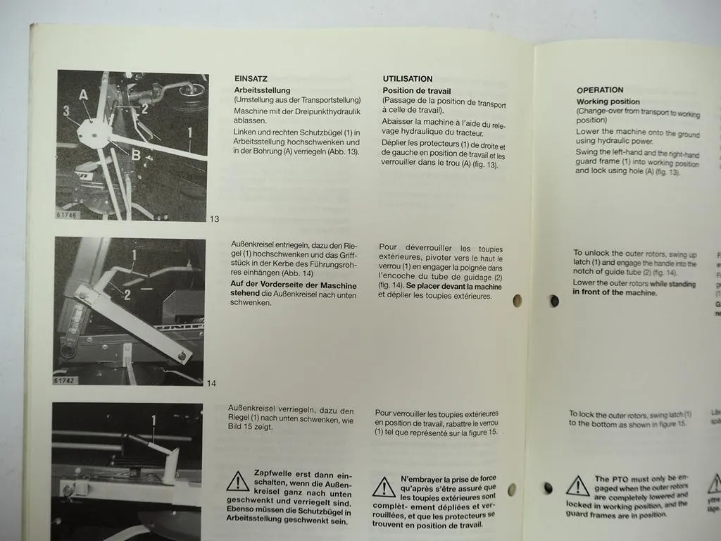 Claas Unifarm CW 500 440 Heuwender Betriebsanleitung Ersatzteilliste 1996